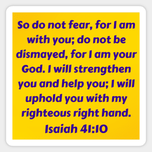 Bible Verse Isaiah 41:10 Sticker